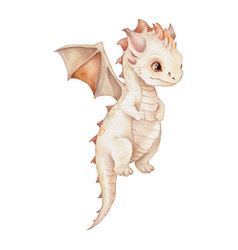 Watercolor Cute Baby Dragon