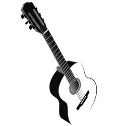 Acoustic guitar silhouette Royalty Free Vector Image