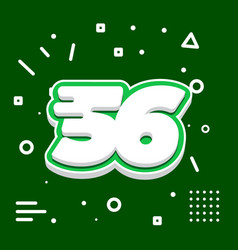 Number 56 3d Speed Modern Icon