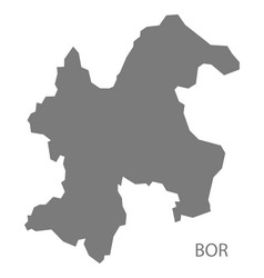 Bor Serbia Map Grey