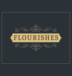 Flourishes Calligraphic Vintage Ornamental