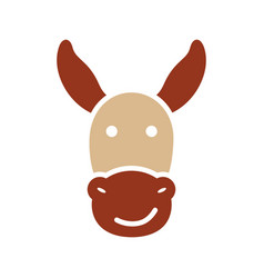 Donkey Glyph Icon Farm Animal