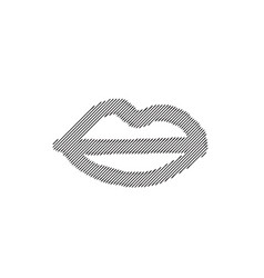 Hand Drawn Lips Icon