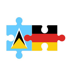 Puzzle Of Flags Of Saint Lucia And Germany