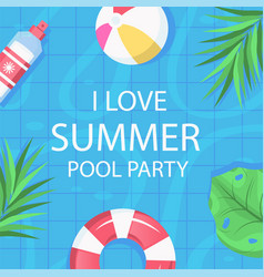 Hand Drawn Colorful Pool Party Posts