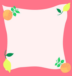 Oranges And Lemon Cute Pink Background