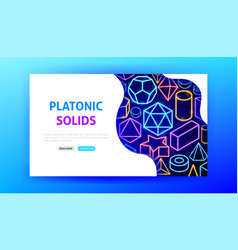 Platonic Solids Neon Landing Page