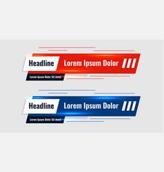 Red And Blue Shiny Lower Third Template Banner