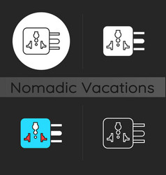 Travel Adapter Dark Theme Icon