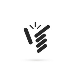 Black Abstract Hand Like Easy Logo