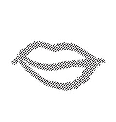 Hand Drawn Lips Icon