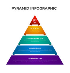 Pyramid List Infographic Element Template With 4