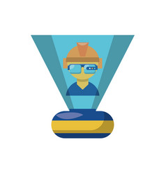 Avatar With Smartglasses Icon Flat Design