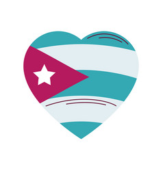 Cuban Flag In Heart