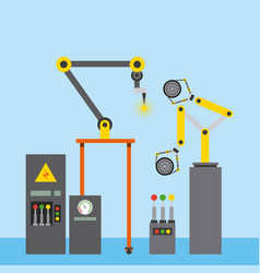 Industrial Welding Robotic Arm Tyre Car Computer