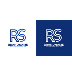 Letters Rs Line Monogram Logo Suitable