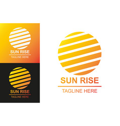 Sun Rise Logotype Set Gradient Style