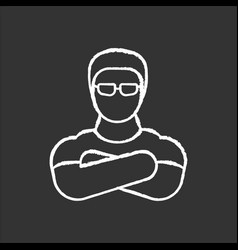 Nightclub Security Guard Chalk White Icon