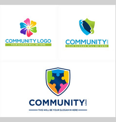 Shield Community Nonprofit Humanity Logo Design