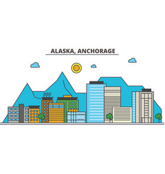 Alaska Anchoragecity Skyline Architecture