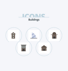 Buildings Flat Icon Pack 5 Icon Design Dubai