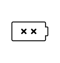 Dead Battery Icon Fully Drained Battery Symbol N