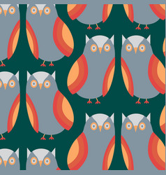 Scandinavian Owl Seamless Pattern