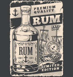 Rum Drink Monochrome Vintage Sticker