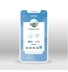 Blue Dentist Profile Ui Ux Gui Screen For Mobile