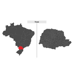 Map Of Parana State Of Brazil