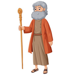 Moses Cartoon Character A Religious Bible Story