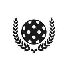 Pickleball Ball Logo With Laurel Wreath