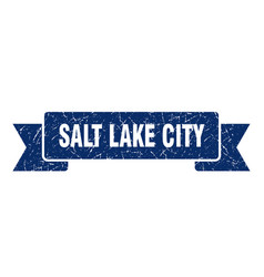 Salt Lake City Ribbon Blue Lake City Grunge