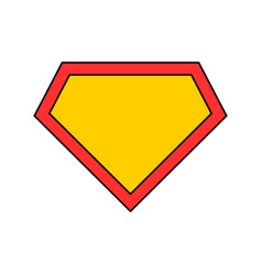 Shield Graphic Hero Icon Isolated Comic Shape