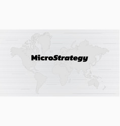 Banner Microstrategy Incorporated With World Map