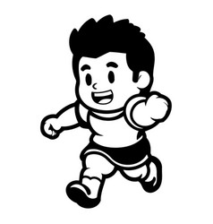 Cartoon Running Boy Of A Cartoon Running Boy