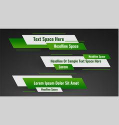 Geometric Green Lower Third Banner Template Design