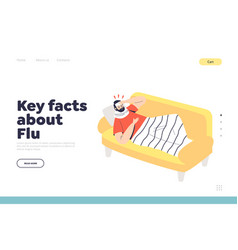 Key Facts About Flu Concept Landing Page