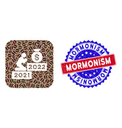 Bicolor Mormonism Scratched Seal Stamp And Coffee