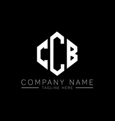 Ccb Letter Logo Design With Polygon Shape