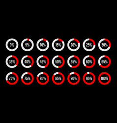 Set Of Circle Percentage Diagrams