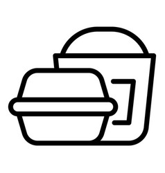 Take Away Home Food Icon Outline Style