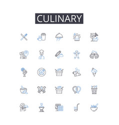 Culinary Line Icons Collection Versatility