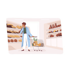 Customer Choosing Bakery Making Purchases