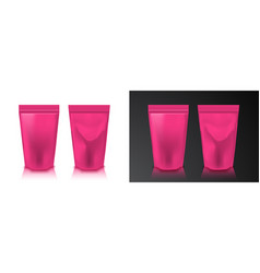 Pink Empty Plastic Packaging With Zipper