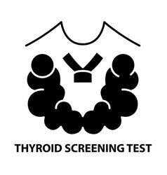 Thyroid Screening Test Icon Black Sign