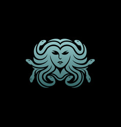 Woman Medusa Beauty Creative Logo Design