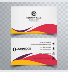 Colorful Wavy Business Card