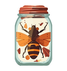 Cute Honey Bee In Bottle Jar