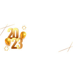 Decorative 2023 New Year Wishes Banner With Text